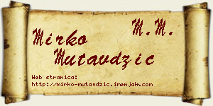 Mirko Mutavdžić vizit kartica